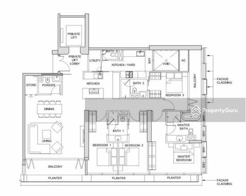 Condominium for Sale, SOUTH BRIDGE RESIDENCES  Condominium For Sale, $8,980,000, 4 Bed 5 Bath 2,260 sqft $3,973.00 psf, SGD 8,980,000 | 99-year Leasehold