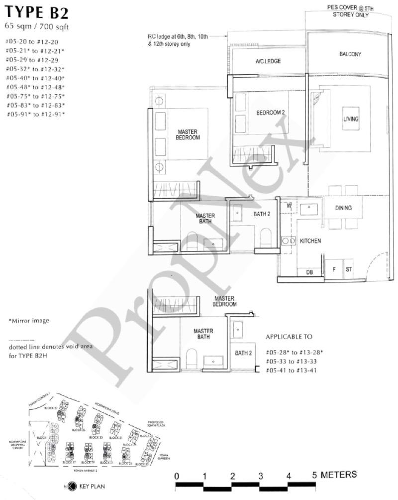 Condominium for Sale, North Park Residences Condominium For Sale, $1,390,000, 2 Bed 2 Bath 700 sqft $1,986.00 psf, SGD 1,390,000 | 99-year Leasehold