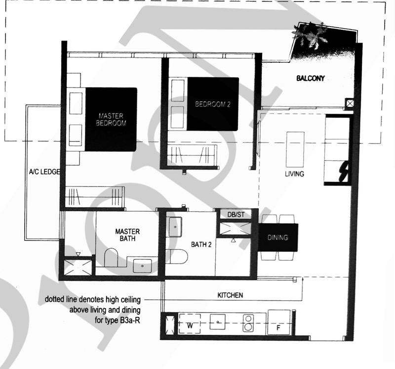 Condominium for Sale, Lake Grande Condominium For Sale, $1,300,000, 2 Bed 2 Bath 721 sqft $1,803.00 psf, SGD 1,300,000 | 99-year Leasehold