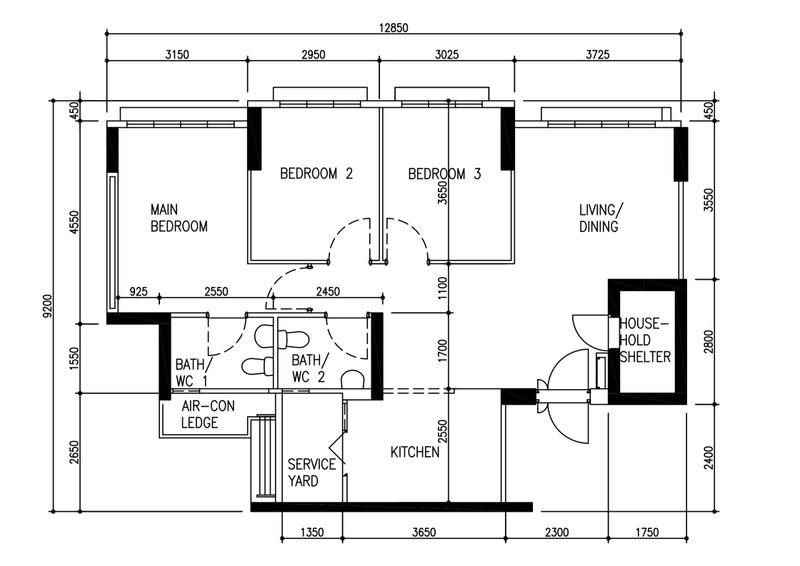 574A Woodlands Drive 16 HDB Apartment For Sale, $700,000, 3 Bed 2 Bath 1,001 sqft $699.00 psf
