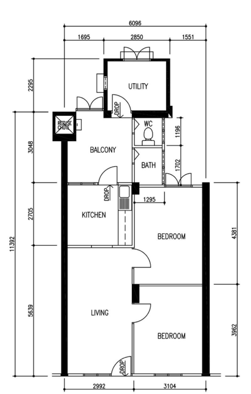 HDB Apartment for Sale, 157 Mei Ling Street HDB Apartment For Sale, $450,000, 3 Bed 1 Bath 742 sqft $606.00 psf, SGD 450,000 | 99-year Leasehold