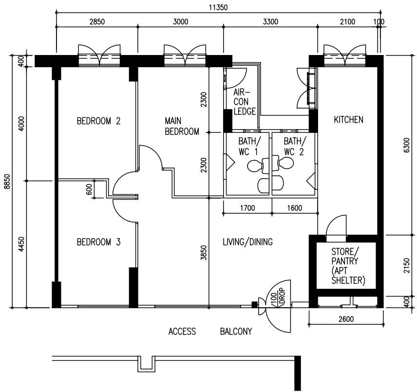 257A Compassvale Road HDB Apartment For Sale, $640,000, 3 Bed 2 Bath 969 sqft $660.00 psf