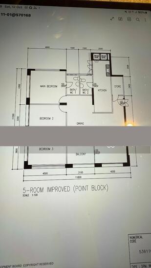 168 Bishan Street 13 HDB Apartment For Sale, $1,068,000, 3 Bed 2 Bath 1,302 sqft $820.00 psf