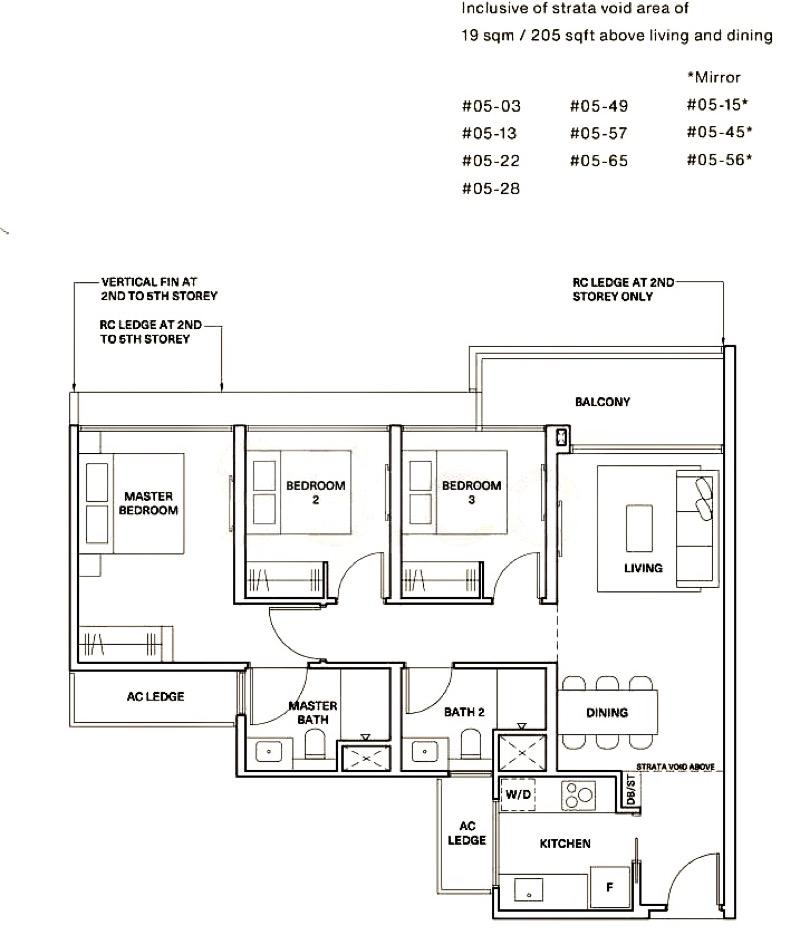 Condominium for Sale, The Watergardens at Canberra Condominium For Sale, $2,000,000, 3 Bed 2 Bath 1,162 sqft $1,721.00 psf, SGD 2,000,000