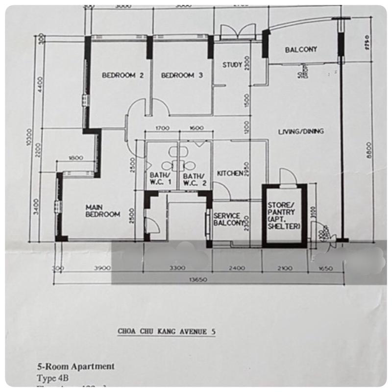 691B Choa Chu Kang Crescent HDB Apartment For Sale, $595,000, 3 Bed 2 Bath 1,184 sqft $503.00 psf