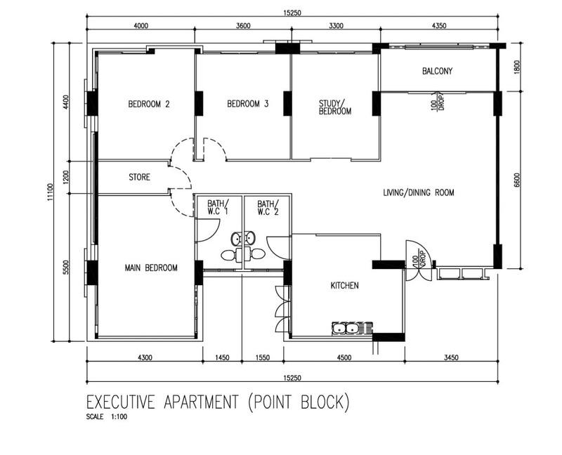 633 Bedok Reservoir Road HDB Apartment For Sale, $930,000, 4 Bed 2 Bath 1,528 sqft $609.00 psf
