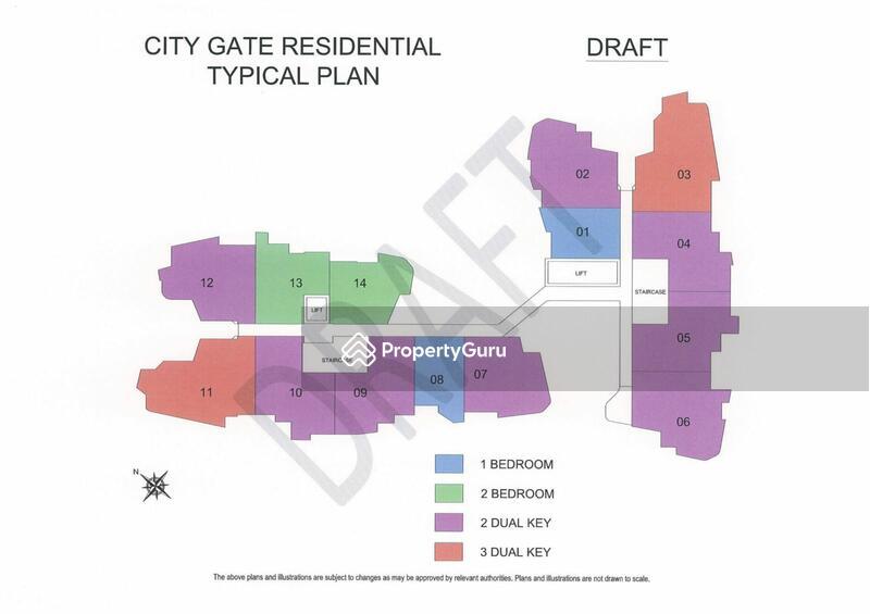 Apartment for Sale, City Gate, SGD 1,588,888 | 99-year lease