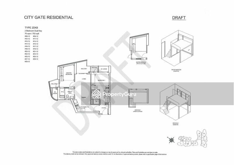 Apartment for Sale, City Gate, SGD 1,588,888 | 99-year lease