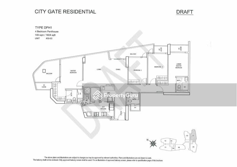 Apartment for Sale, City Gate, SGD 1,588,888 | 99-year lease