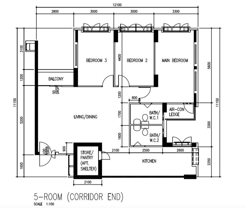 425 Canberra Road HDB Apartment For Sale, $650,000, 3 Bed 3 Bath 1,184 sqft $549.00 psf