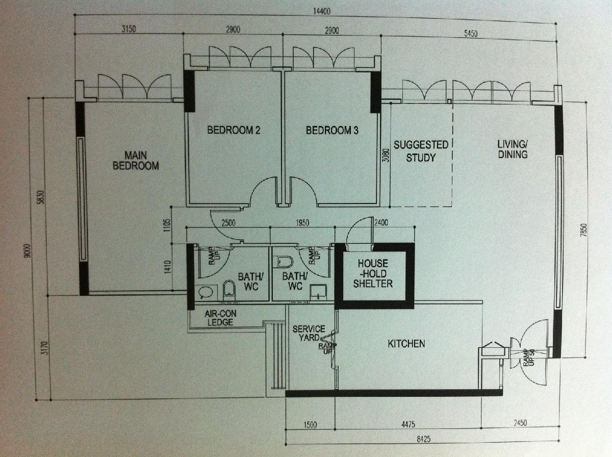 523C Tampines Central 7 HDB Apartment For Sale, $999,000, 3 Bed 2 Bath 1,216 sqft $822.00 psf
