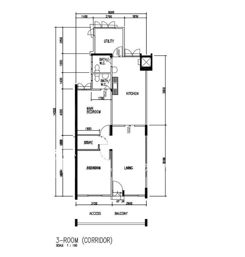 HDB Apartment for Sale, 117 Bedok North Road HDB Apartment For Sale, $450,000, 2 Bed 2 Bath 785 sqft $573.00 psf, SGD 450,000 | 99-year Leasehold