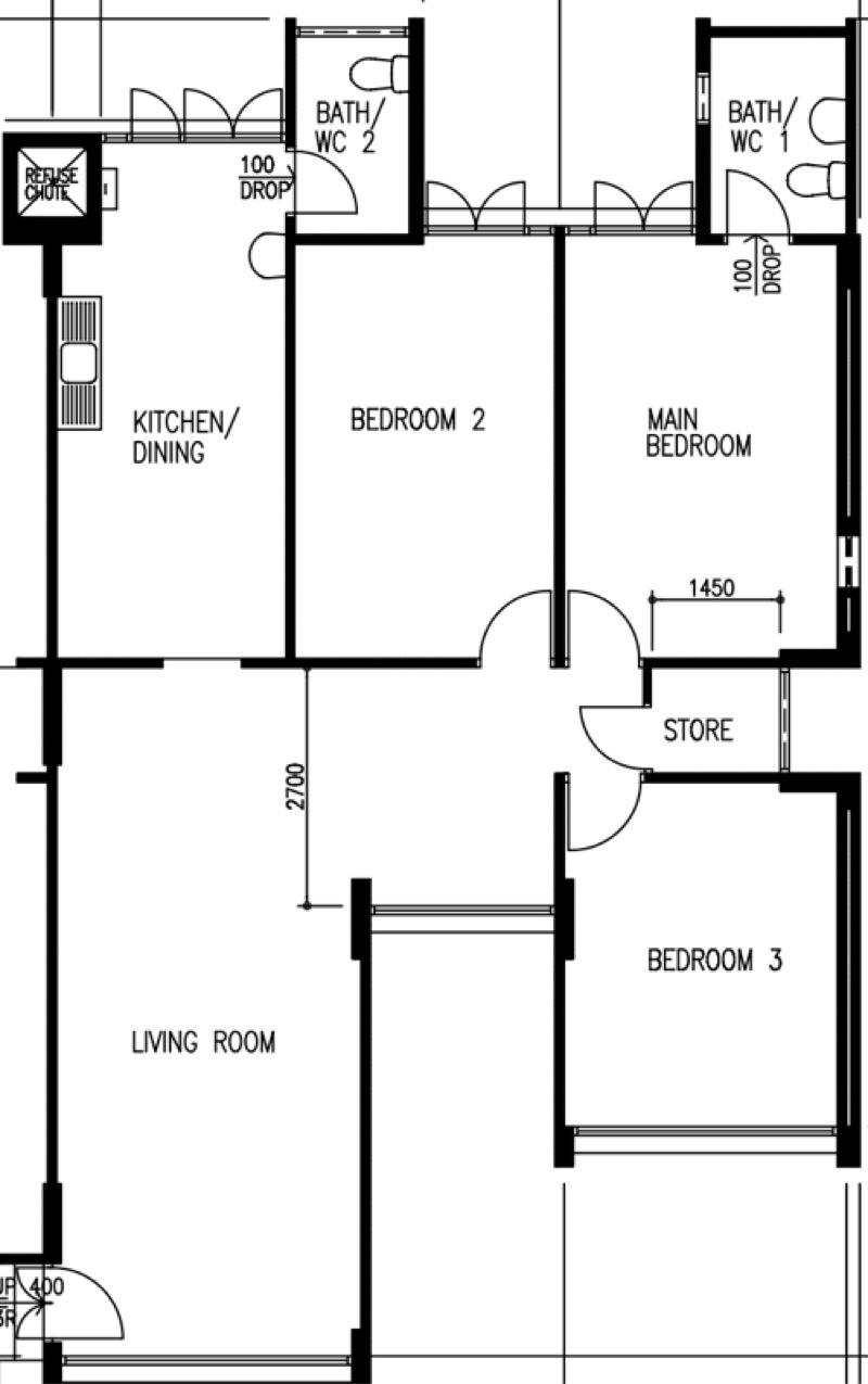 437 Tampines Street 43 HDB Apartment For Sale, $680,000, 3 Bed 2 Bath 1,119 sqft $608.00 psf