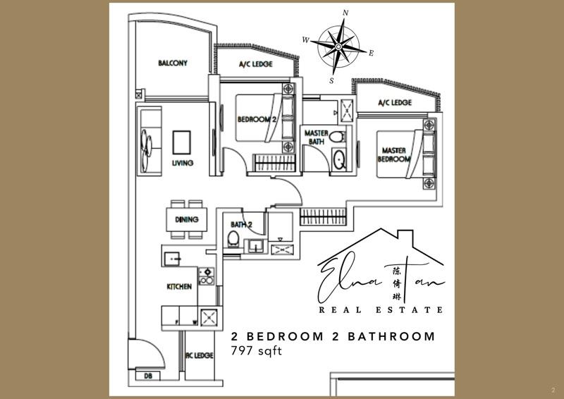 Sky Green Condominium For Sale, $1,500,000, 2 Bed 2 Bath 797 sqft $1,882.00 psf