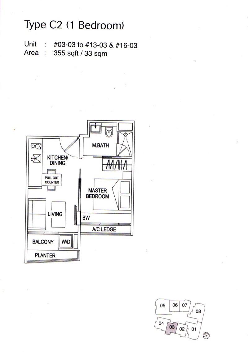 Condominium for Sale, Espada Condominium For Sale, $1,250,000, 1 Bed 1 Bath 355 sqft $3,521.00 psf, SGD 1,250,000 | Freehold