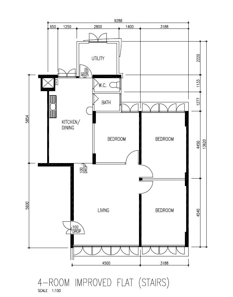 HDB Apartment for Sale, 34 Bedok South Avenue 2 HDB Apartment For Sale, $500,000, 3 Bed 1 Bath 969 sqft $516.00 psf, SGD 500,000 | 99-year Leasehold