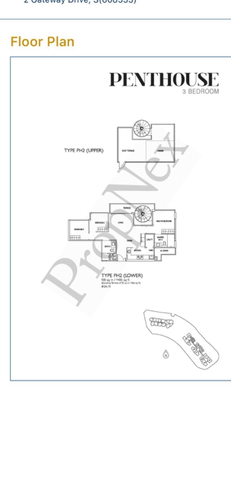 Condominium for Sale, J Gateway Condominium For Sale, $2,588,000, 3 Bed 2 Bath 1,485 sqft $1,743.00 psf, SGD 2,588,000 | 99-year Leasehold