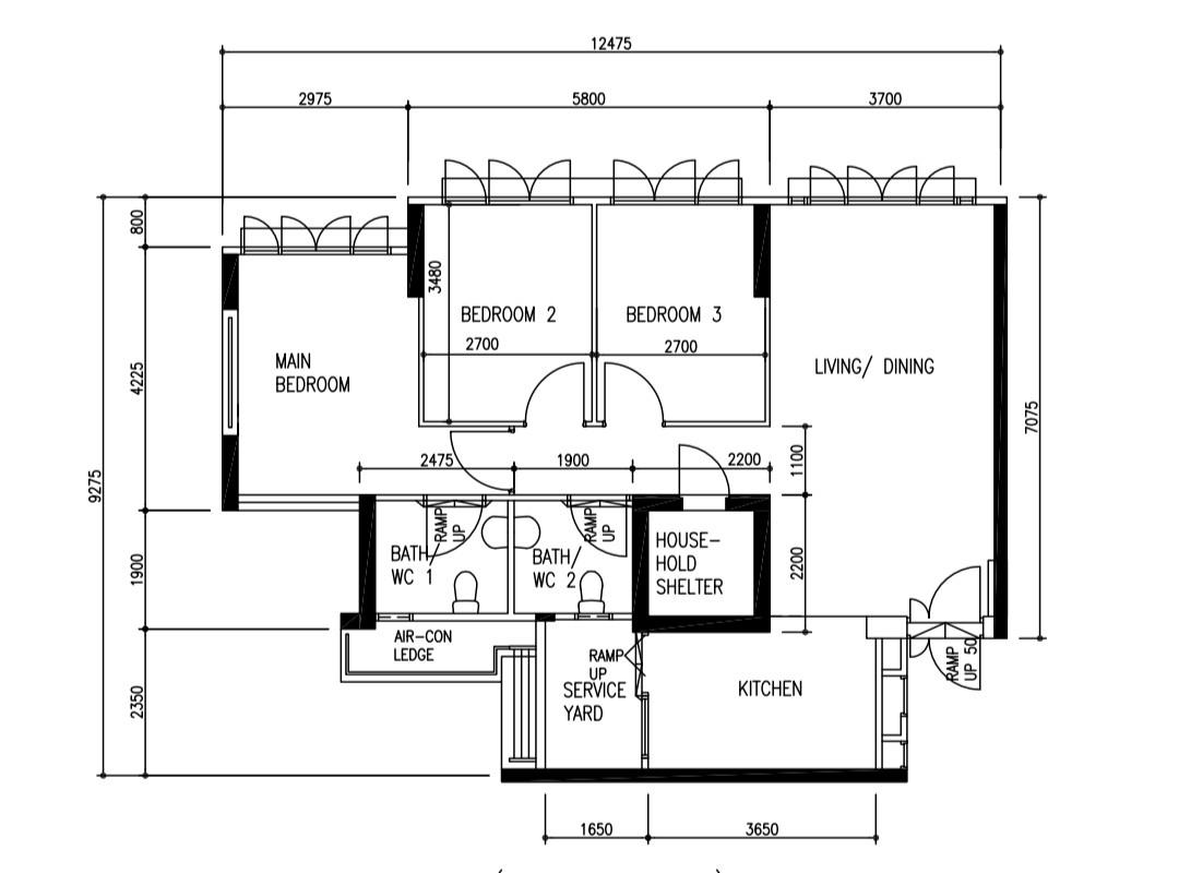211D Compassvale Lane HDB Apartment For Sale, $650,000, 3 Bed 2 Bath 1,001 sqft $649.00 psf