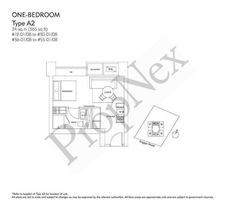 Condominium for Sale, Skysuites @ Anson Condominium For Sale, $900,000, 1 Bed 1 Bath 366 sqft $2,459.00 psf, SGD 900,000 | 99-year Leasehold