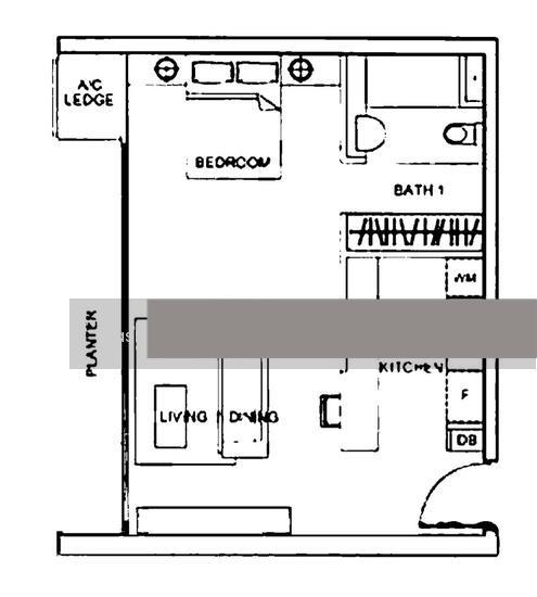 One-North Residences Apartment For Sale, $938,8881 Bath 592 sqft $1,586.00 psf