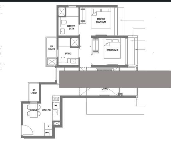 Apartment for Sale, The M Apartment For Sale, $2,168,888, 2 Bed 2 Bath 753 sqft $2,880.00 psf, SGD 2,168,888 | 99-year Leasehold