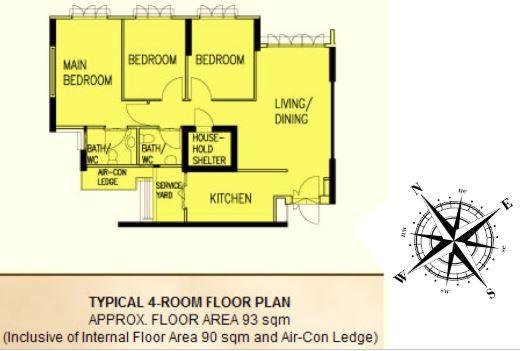 HDB Apartment for Sale, 459 Segar Road HDB Apartment For Sale, $638,888, 3 Bed 2 Bath 1,001 sqft $638.00 psf, SGD 638,888 | 99-year Leasehold