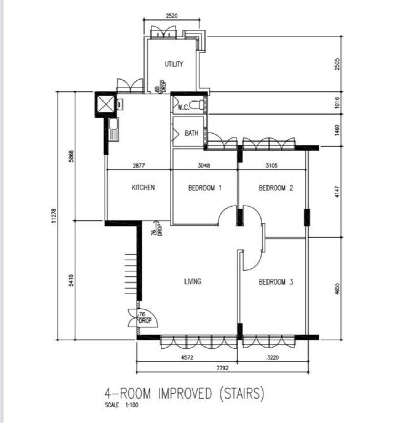 HDB Apartment for Sale, 45 Marine Crescent HDB Apartment For Sale, $688,000, 3 Bed 2 Bath 947 sqft $727.00 psf, SGD 688,000 | 99-year Leasehold
