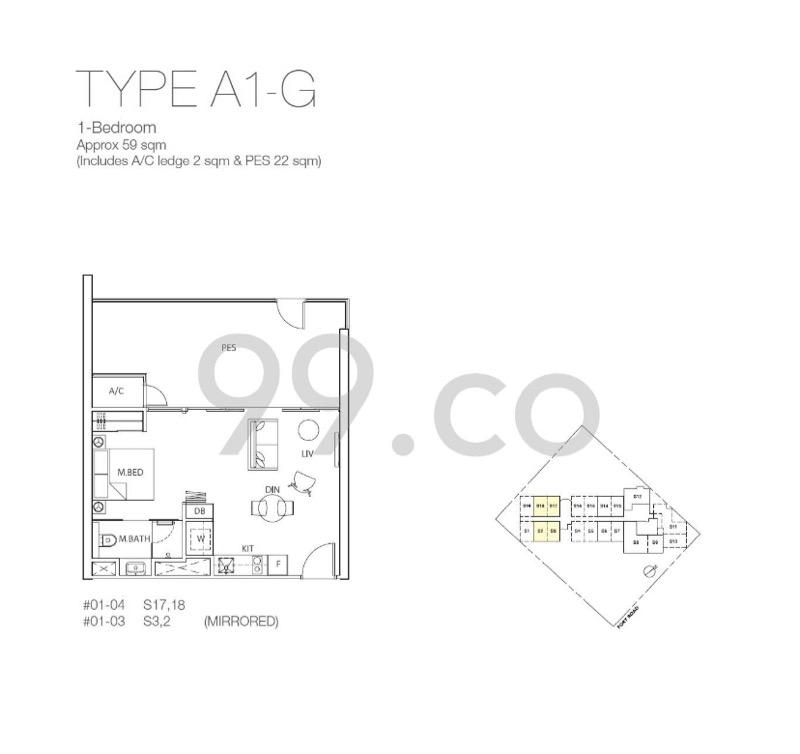 Condominium for Sale, Fulcrum Condominium For Sale, $1,400,000, 1 Bed 1 Bath 635 sqft $2,205.00 psf, SGD 1,400,000