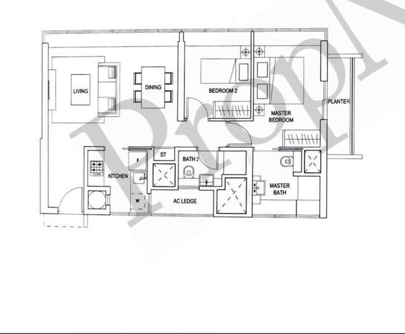 Skyline Residences Condominium For Sale, $2,000,000, 2 Bed 2 Bath 829 sqft $2,413.00 psf