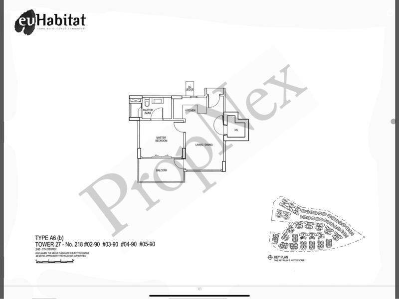 Euhabitat Condominium For Sale, $880,000, 1 Bed 1 Bath 560 sqft $1,571.00 psf
