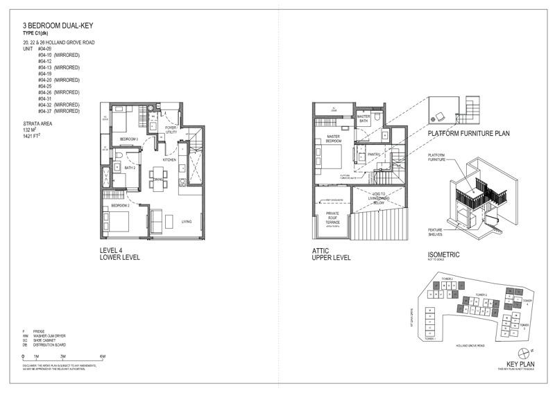 Condominium for Sale, Parksuites Condominium For Sale, $3,171,595, 3 Bed 2 Bath 1,421 sqft $2,232.00 psf, SGD 3,171,595