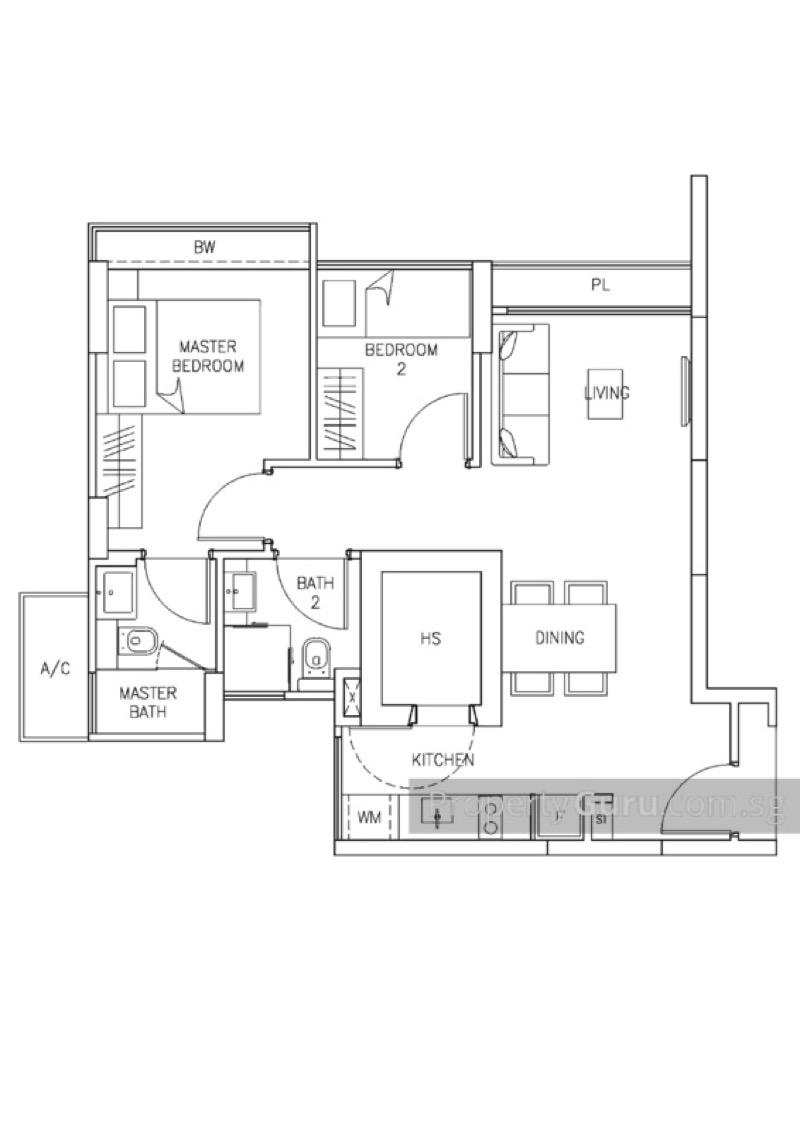 RiverBay Condominium For Sale, $1,080,000, 2 Bed 2 Bath 646 sqft $1,672.00 psf