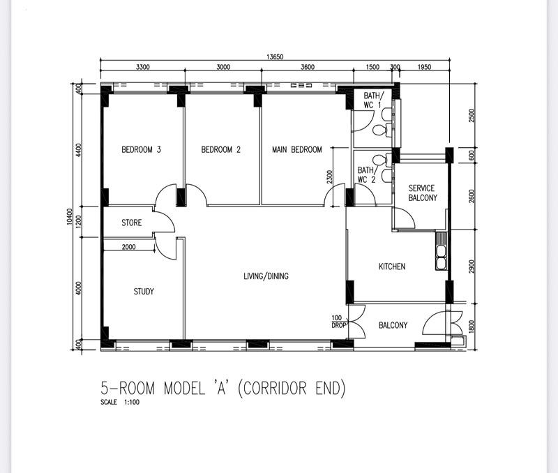 672 Jalan Damai HDB Apartment For Sale, $980,000, 4 Bed 2 Bath 1,431 sqft $685.00 psf