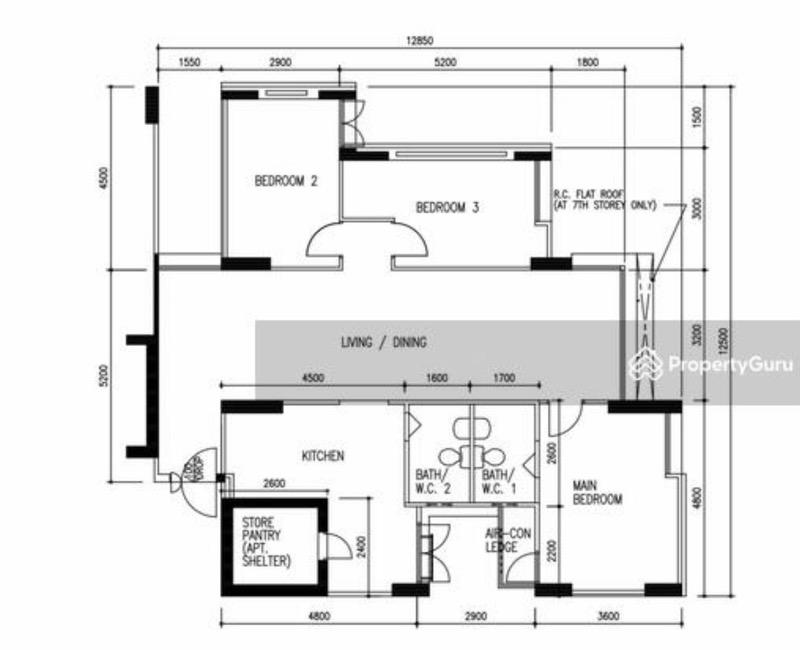 5 Pine Close HDB Apartment For Sale, $1,300,000, 3 Bed 2 Bath 1,194 sqft $1,089.00 psf