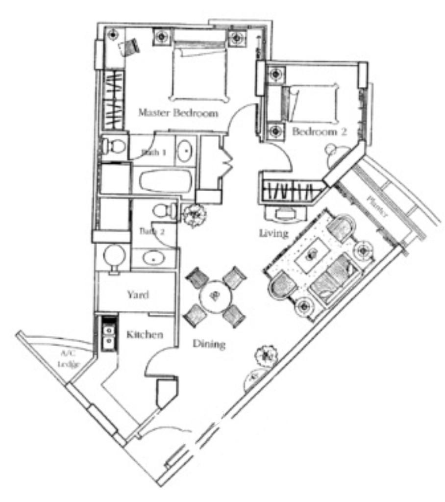 Apartment for Sale, Oleander Towers Apartment For Sale, $1,490,000, 2 Bed 2 Bath 861 sqft $1,731.00 psf, SGD 1,490,000 | 99-year Leasehold