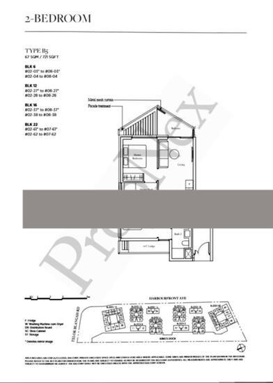 Condominium for Sale, The Reef at King's Dock Condominium For Sale, $2,300,000, 2 Bed 2 Bath 721 sqft $3,190.00 psf, SGD 2,300,000 | 99-year Leasehold