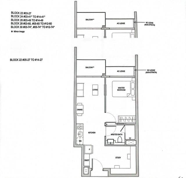 Affinity At Serangoon Condominium For Sale, $1,050,000, 1 Bed 1 Bath 614 sqft $1,710.00 psf
