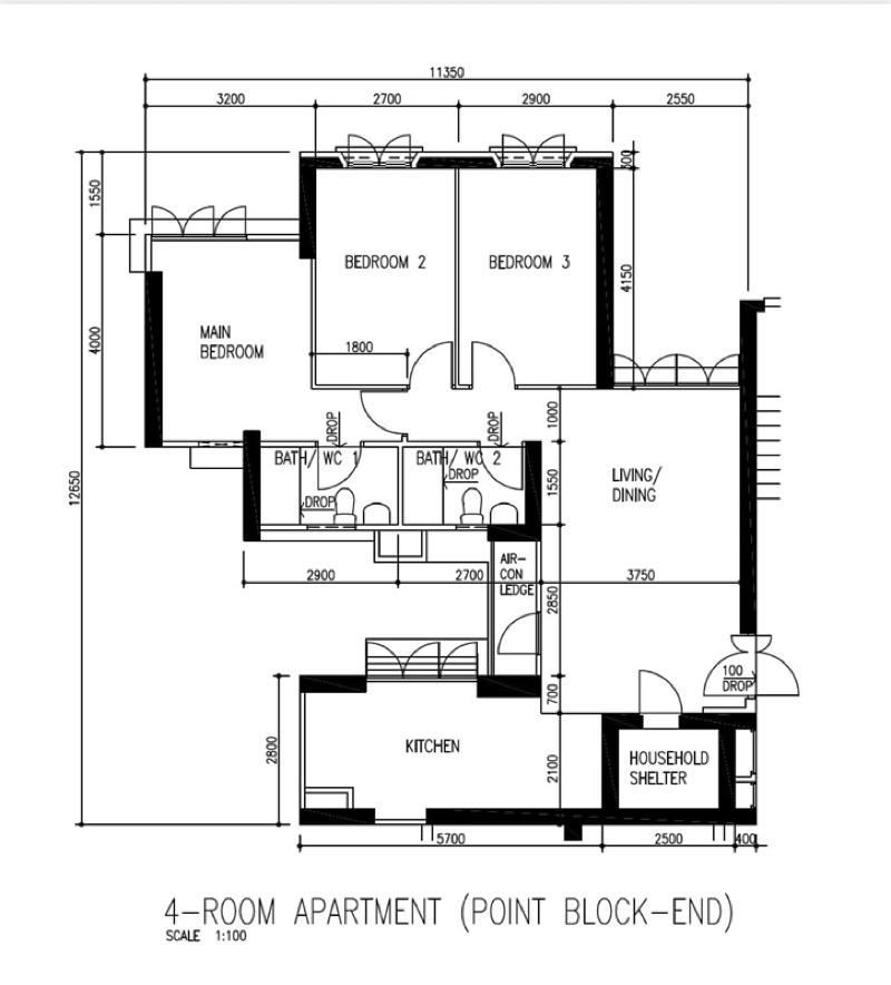 79D Toa Payoh Central HDB Apartment For Sale, $950,000, 3 Bed 2 Bath 979 sqft $970.00 psf