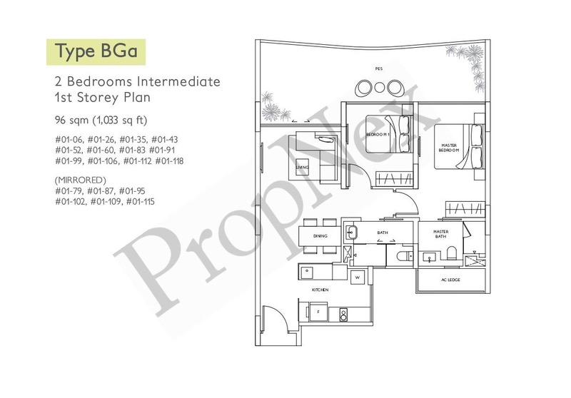 Condominium for Sale, Archipelago Condominium For Sale, $1,600,000, 2 Bed 2 Bath 1,033 sqft $1,549.00 psf, SGD 1,600,000 | 99-year Leasehold