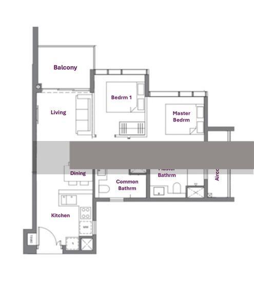 Leedon Green Condominium For Sale, $2,280,000, 2 Bed 2 Bath 700 sqft $3,257.00 psf