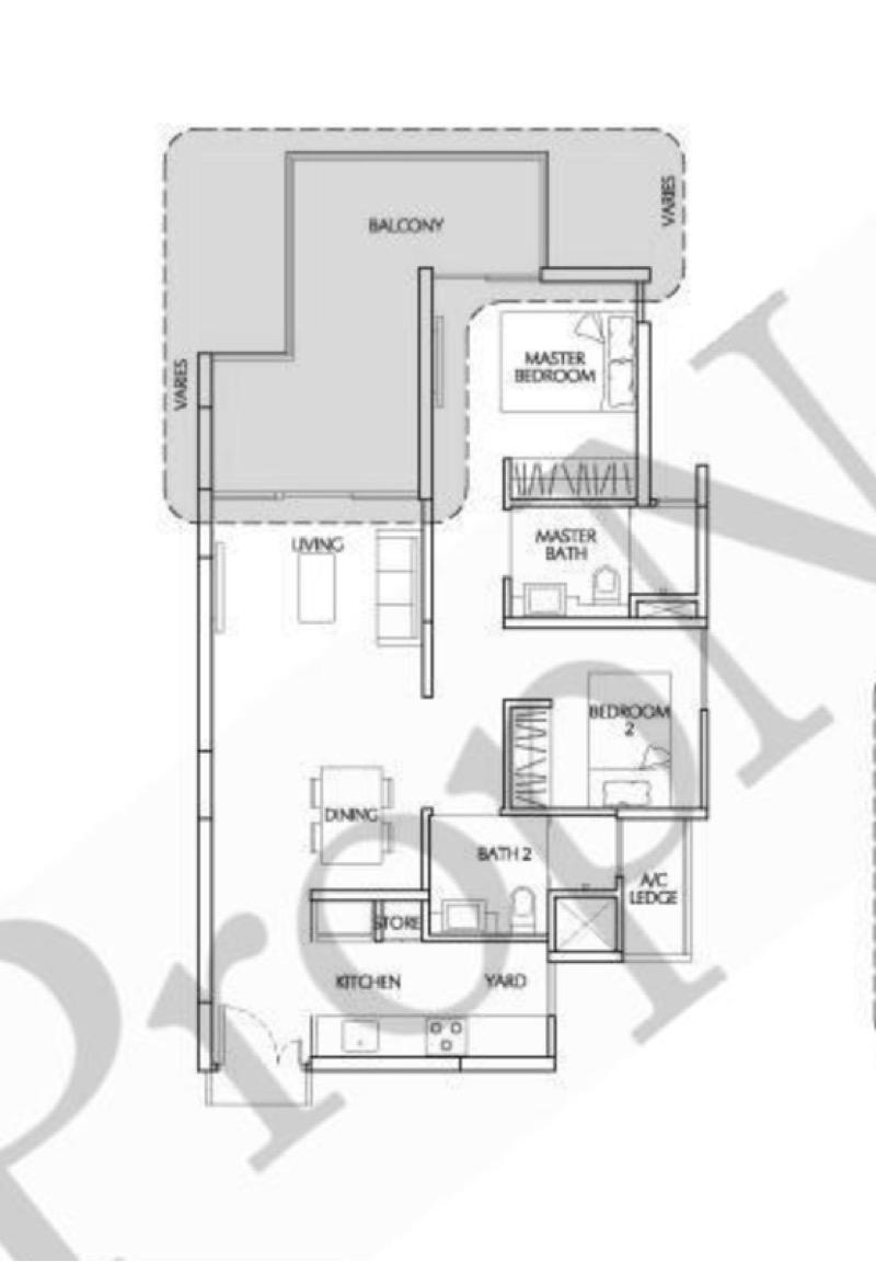 TERRASSE Condominium For Sale, $1,388,000, 2 Bed 2 Bath 850 sqft $1,633.00 psf