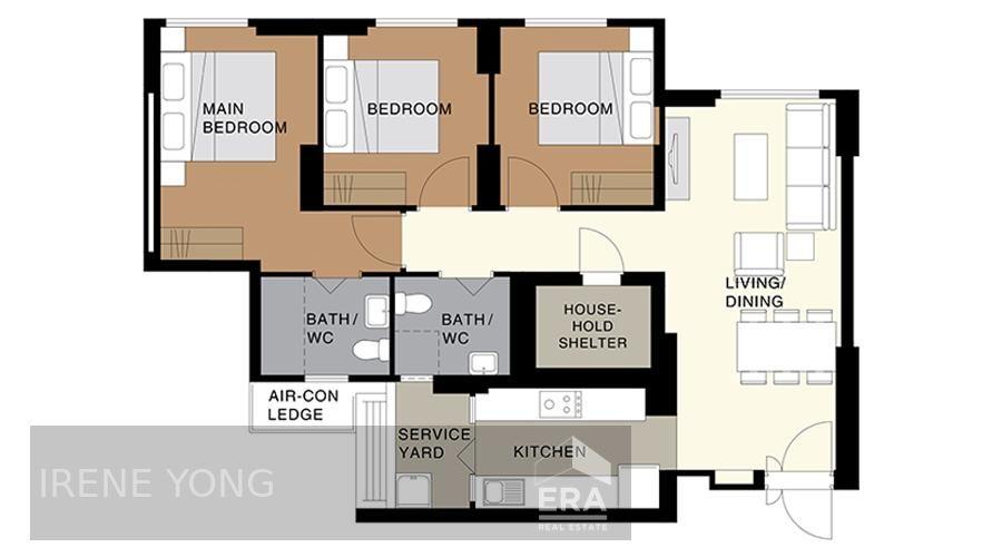 HDB - 3 room for Sale: Yishun Avenue 11, Yishun, D27, 760443