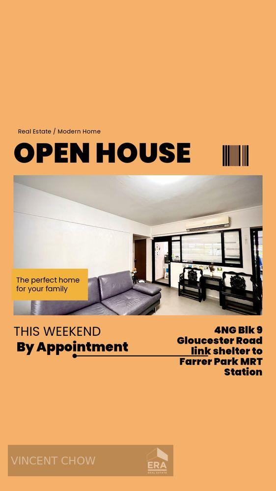 HDB - 3 room for Sale: Gloucester Road, Farrer Park, D08, 210009