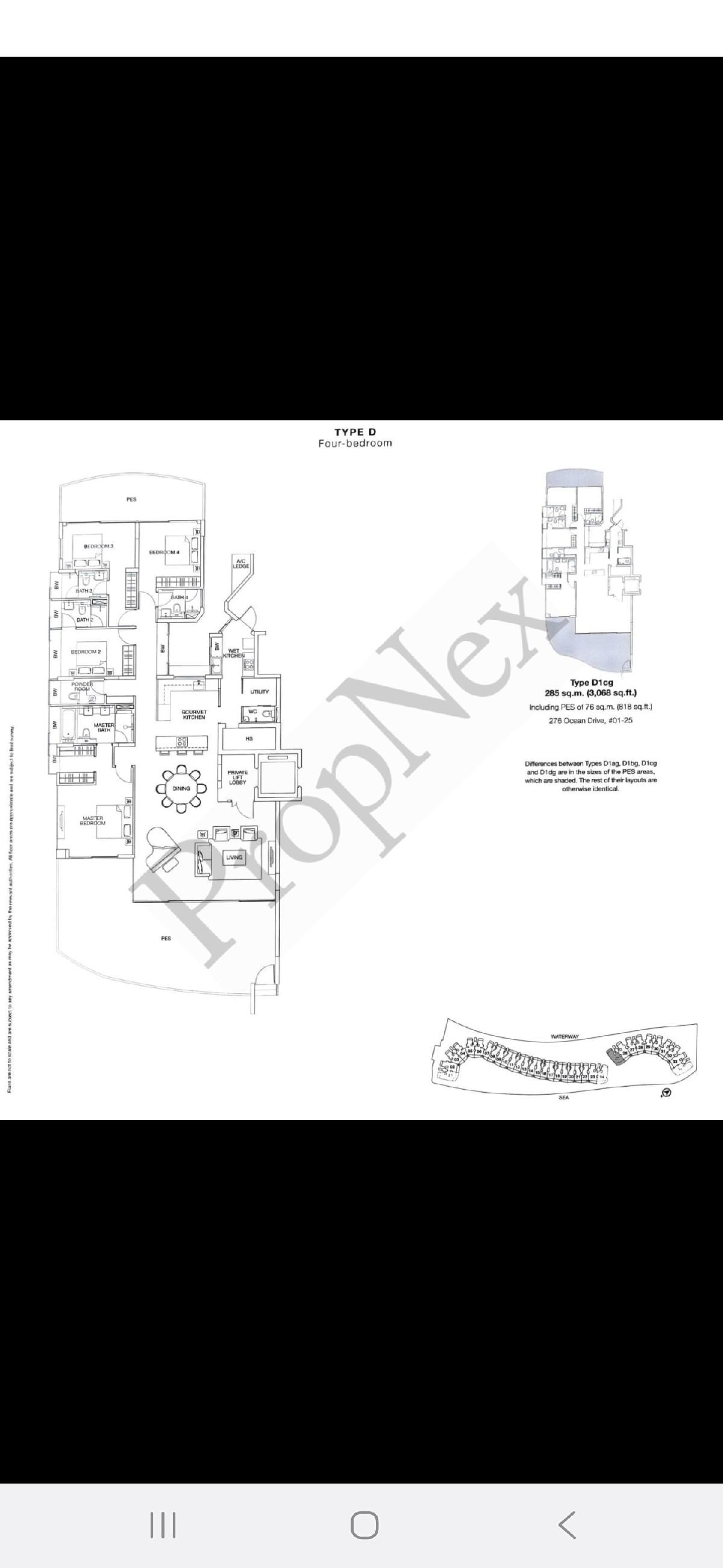 The Coast at Sentosa Cove Condominium For Sale, $4,680,000, 4 Bed 4 Bath 3,068 sqft $1,525.00 psf