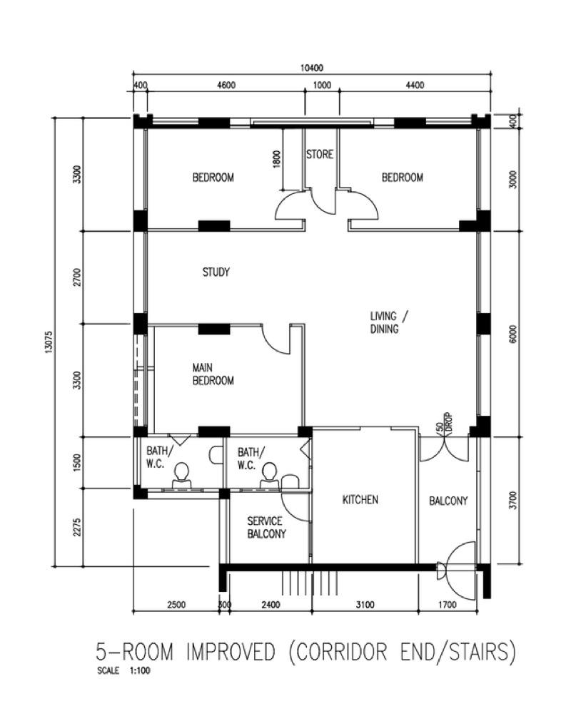 923 Hougang Avenue 9 HDB Apartment For Sale, $780,000, 3 Bed 2 Bath 118 sqft $6,610.00 psf