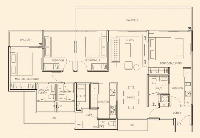 Parc Olympia Condominium For Sale, $1,990,000, 4 Bed 4 Bath 1,647 sqft $1,208.00 psf