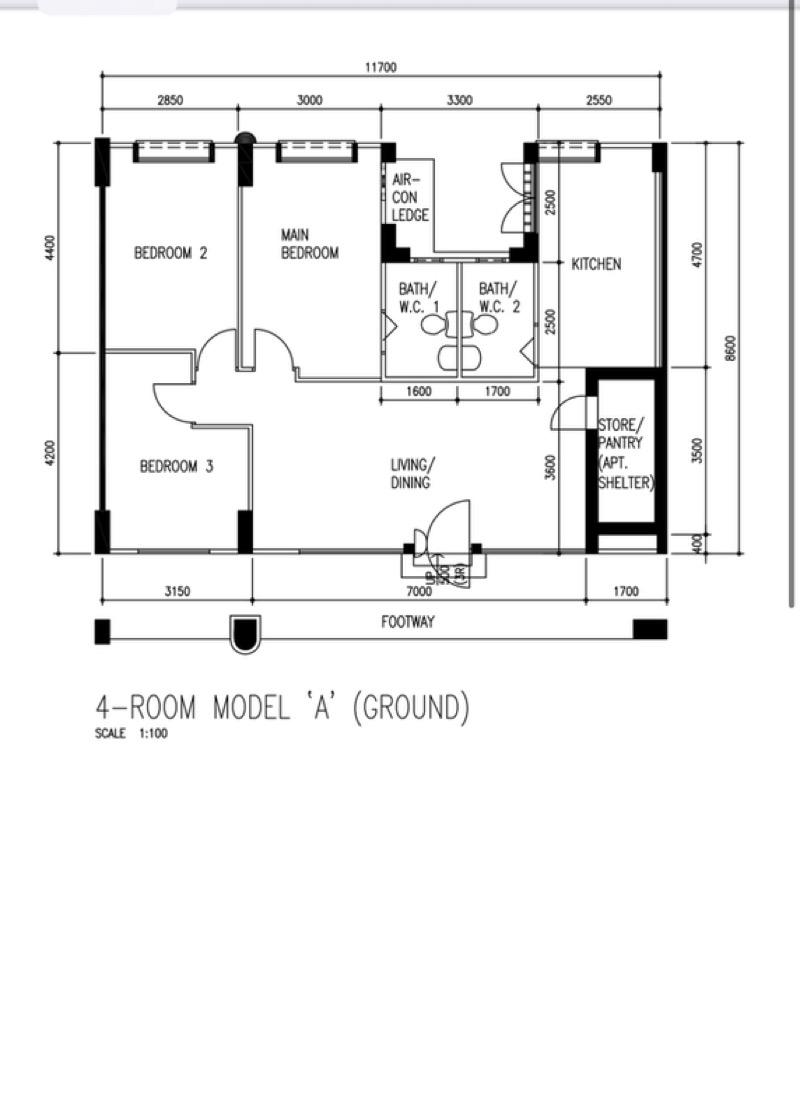 4A landed feel ground floor b186C Rivervale Next to Rivervale Mall HDB Apartment For Sale, $570,000, 3 Bed 2 Bath 979 sqft $582.00 psf