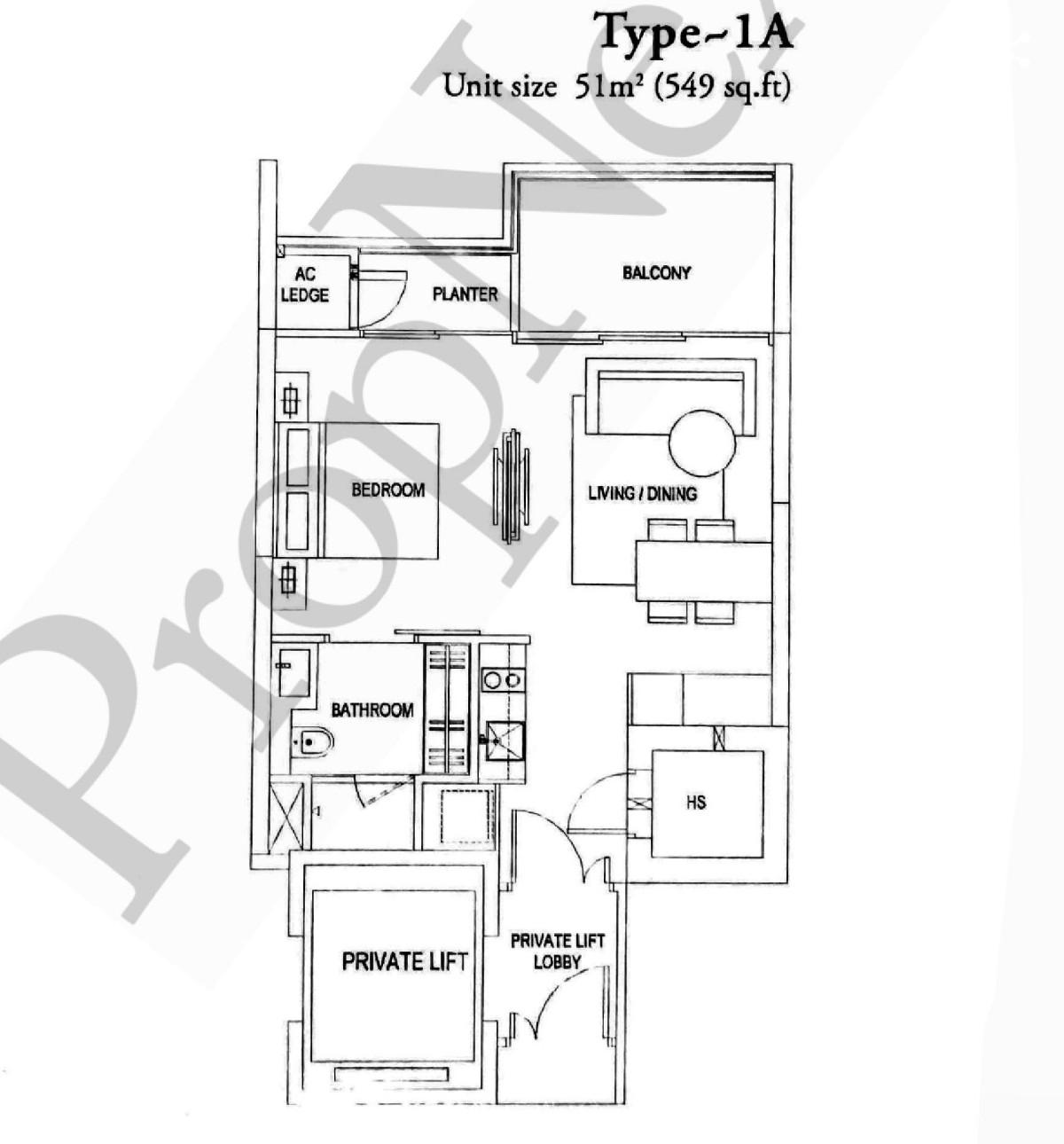 The Laurels @ Cairnhill Road Condominium For Sale, $1,599,000, 1 Bed 1 Bath 549 sqft $2,913.00 psf