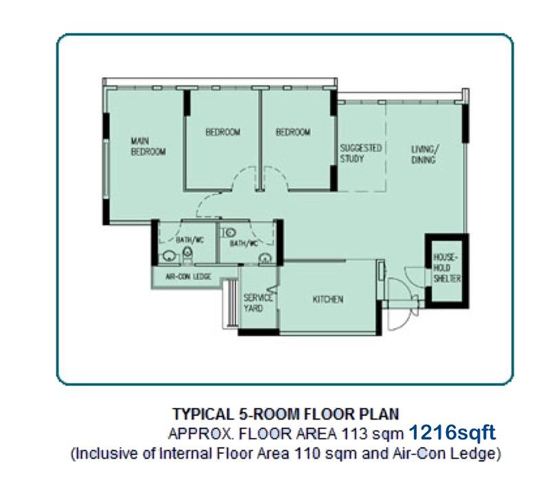 316D Punggol Way HDB Apartment For Sale, $795,000, 3 Bed 2 Bath 1,216 sqft $654.00 psf