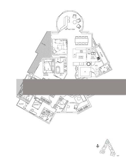 Bishopsgate Residences Apartment For Sale, $9,700,000, 4 Bed 5 Bath 2,939 sqft $3,300.00 psf